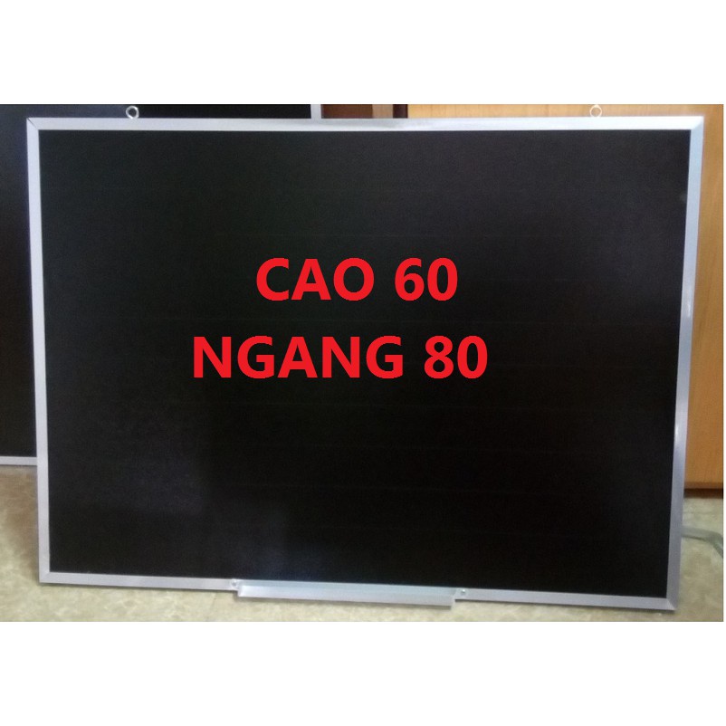 Bảng đen viết phấn viền nhôm, 40 x 60 cm, 60 x 80 cm, 60 x 100 cm, 80 x 120 cm- Có kẻ sọc ngang 5cm