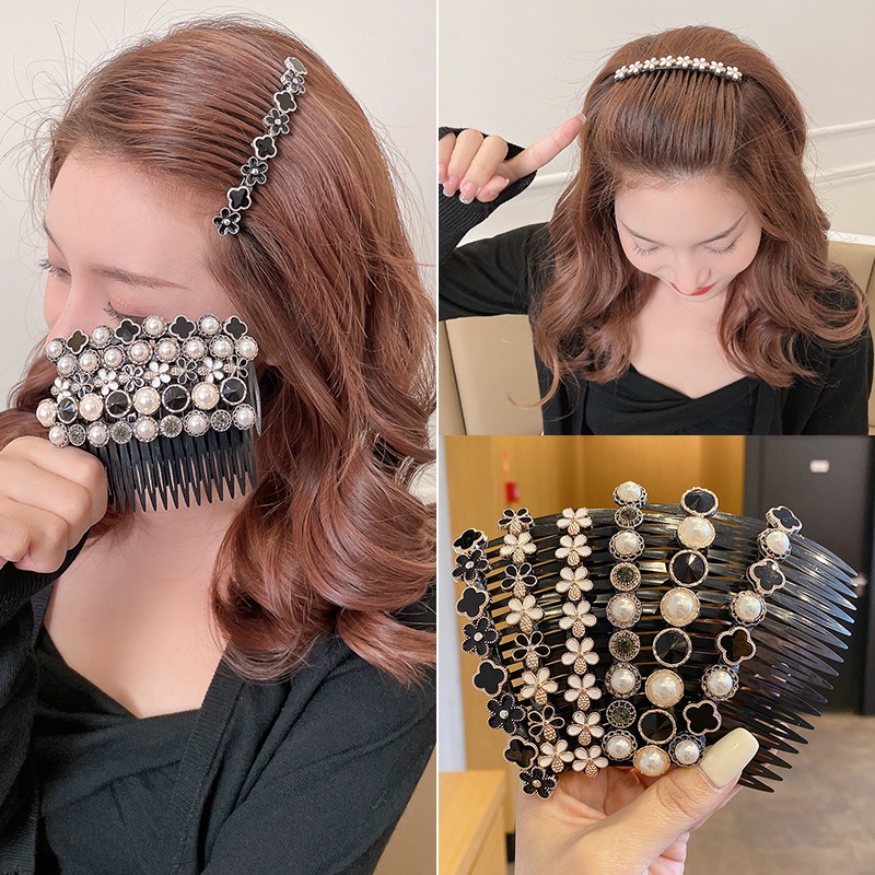 Kẹp tóc đính ngọc trai nhân tạo thời trang dành cho nữ