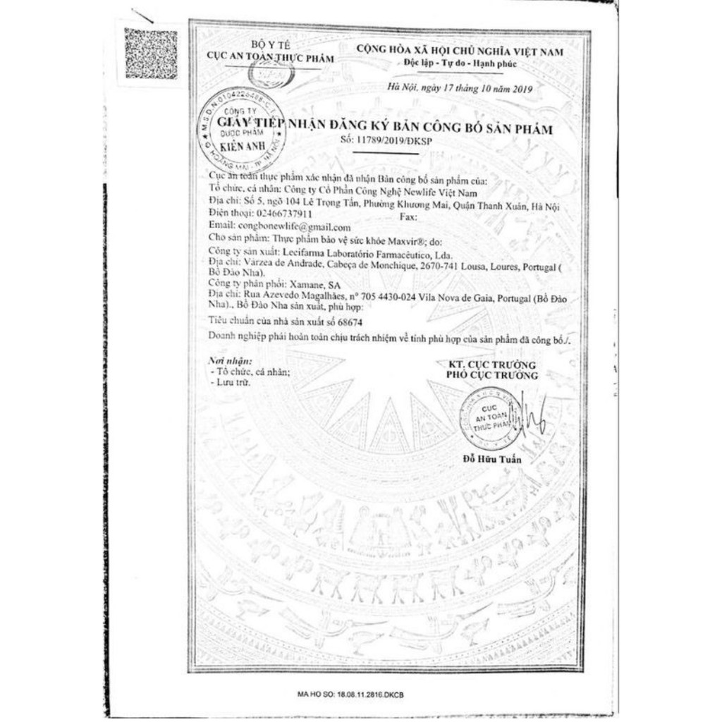 MAXVIR- Tăng thụ thai, tinh trùng yếu sẽ tăng chất lượng và số lượng, hỗ trợ vô sinh hiếm muộn