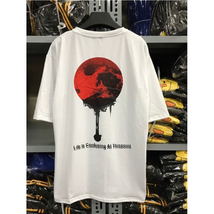 [ Rất Đáng Tiền ]ÁO Thun Tay lỡ NOBODY Unisex form rộng Châu Âu in Mặt trăng đỏ ( kèm ảnh thật video) | BigBuy360 - bigbuy360.vn