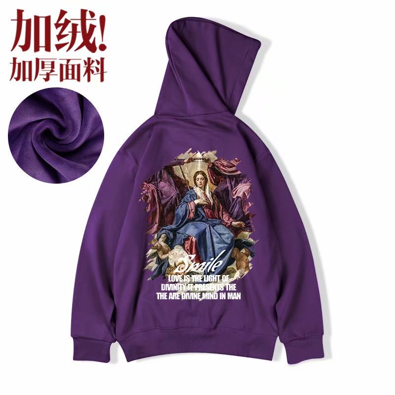 Áo hoodie dáng rộng phong cách hip hop thời trang mùa thu cho nam size M-8XL
