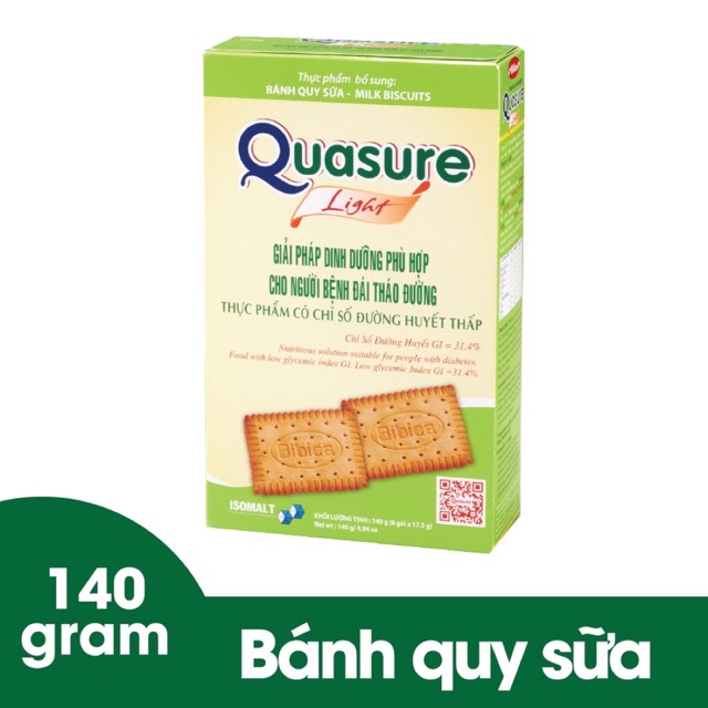 Bánh quy Quysure light túi 140g bánh dành cho người ăn kiêng