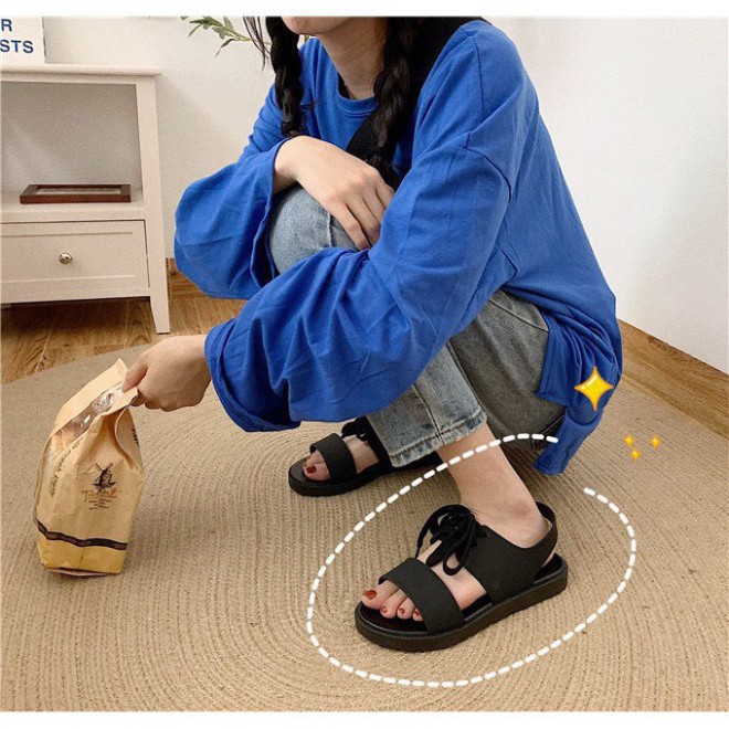 gg5 Sandal nữ 2 quai nơ chất cao su dẻo cực xinh mã 05 85 95