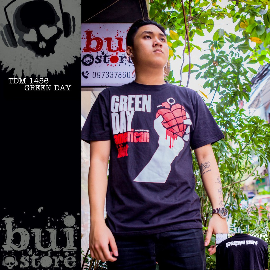 Green Day TDM 1456 - Áo Rock band tee phông thun