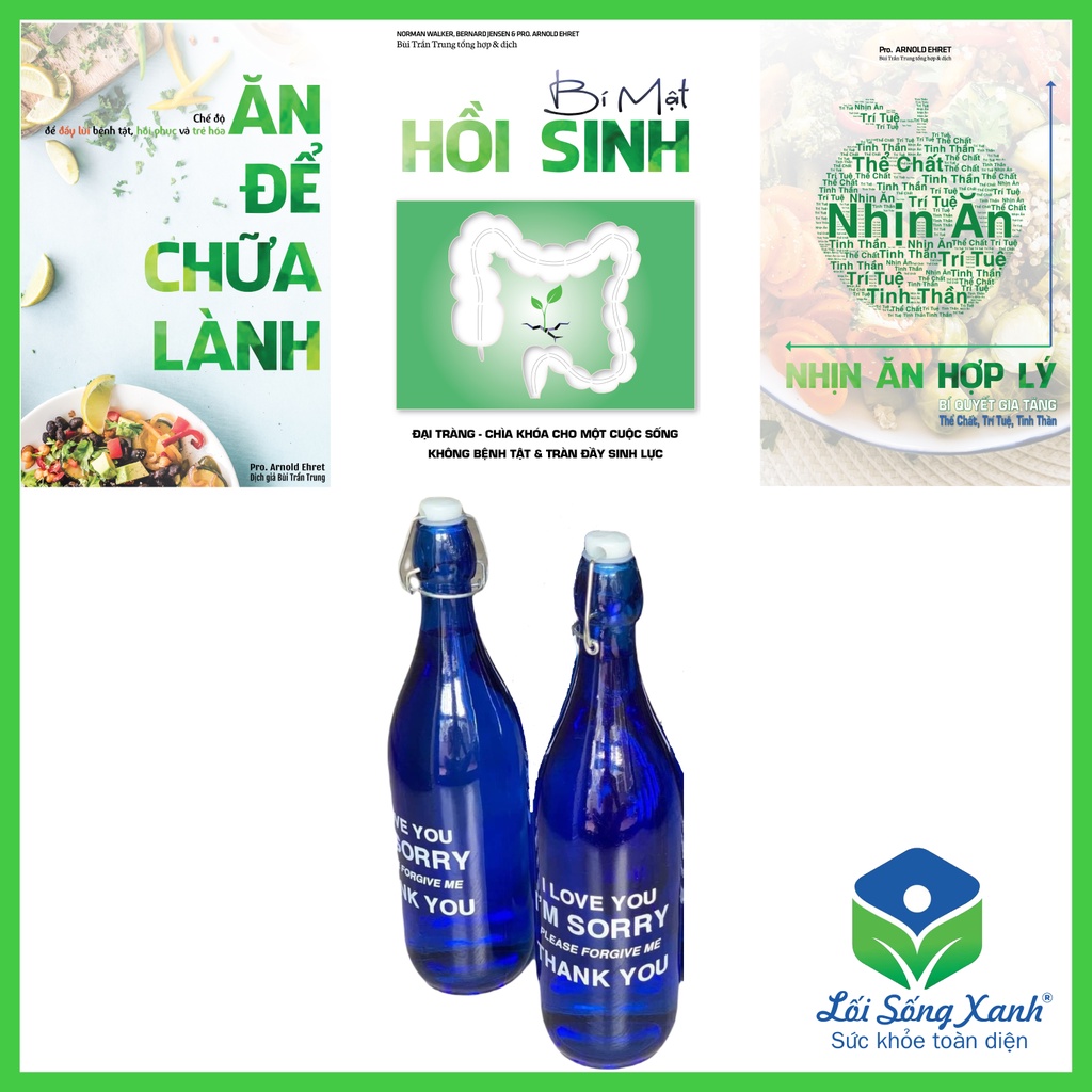 Combo bộ 3 chuẩn bị + 2 Chai Thuỷ Lam cho Lối Sống Xanh - Sức khỏe toàn diện