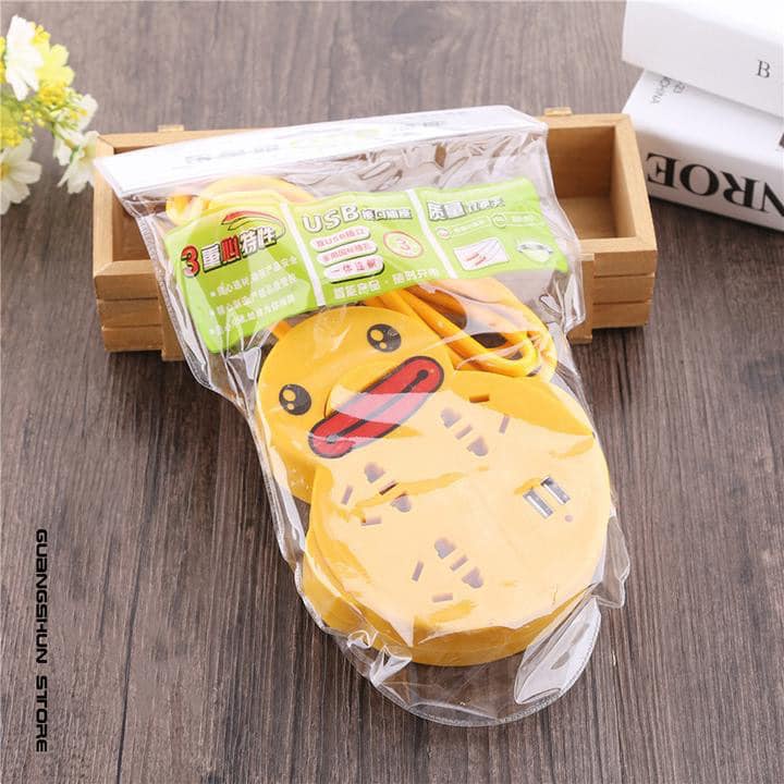 Ổ ĐIỆN 5 LỖ ĐA NĂNG CHỐNG GIẬT HÌNH VỊT VÀNG DỄ THƯƠNG