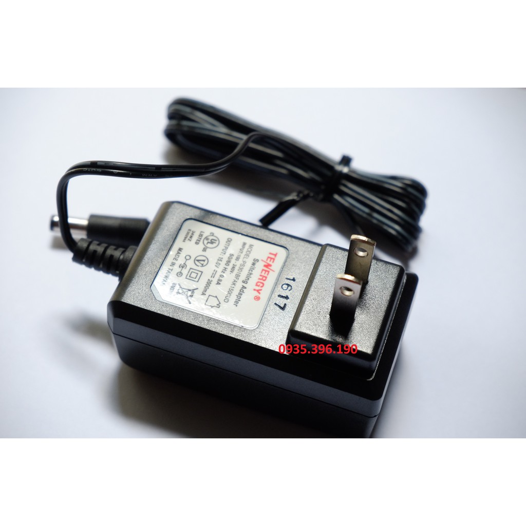 Dây sạc loa kéo Adapter 15V 2A hàng Đài Loan