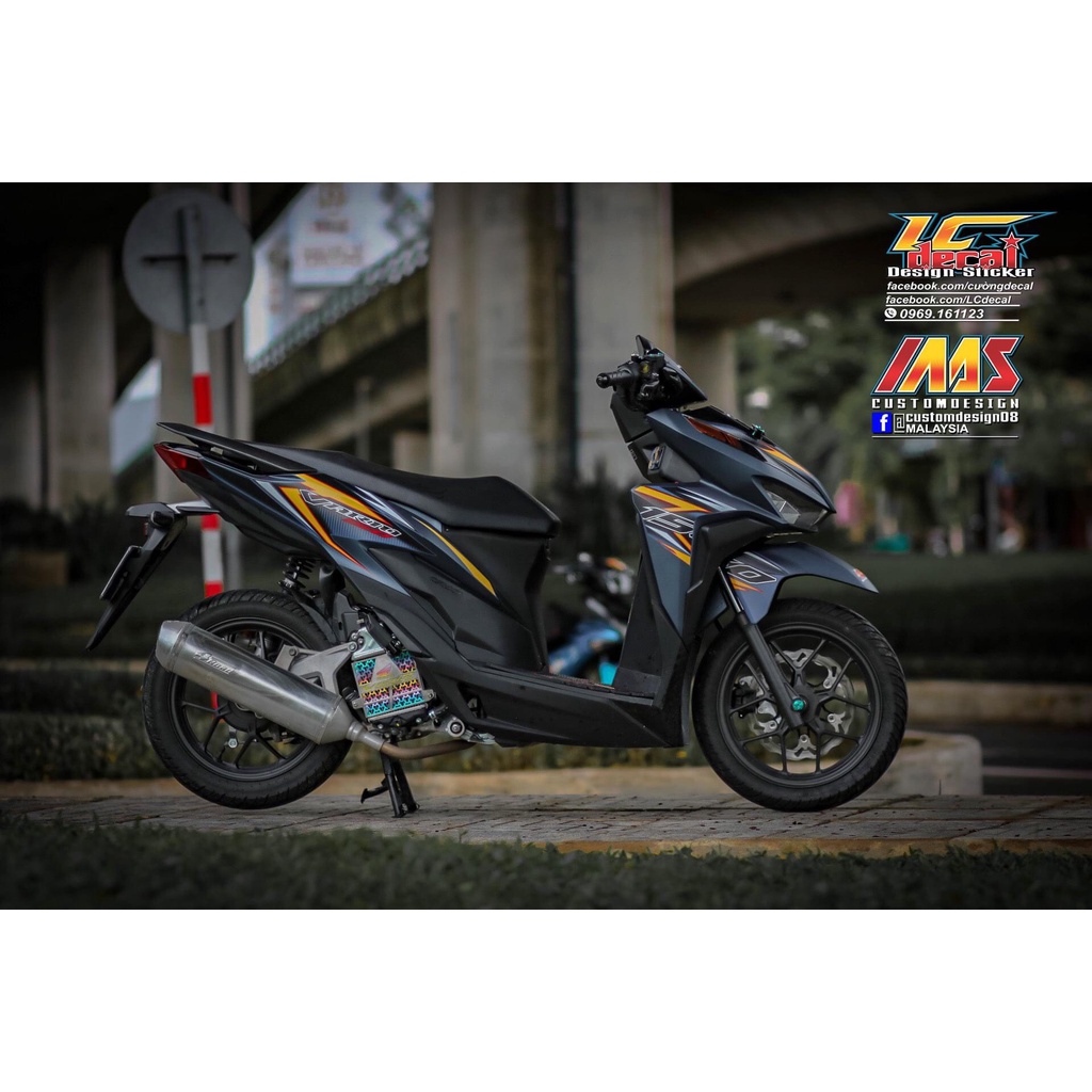 tem rời vario đen nhám vàng xám