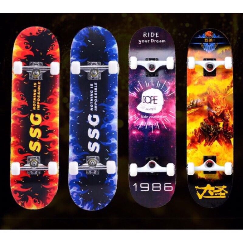 Ván Trượt Skateboard Gỗ Phong 7 Lớp , Mặt Nhám Cao Cấp, Ván Trượt Thể Thao Chuyên Nghiệp