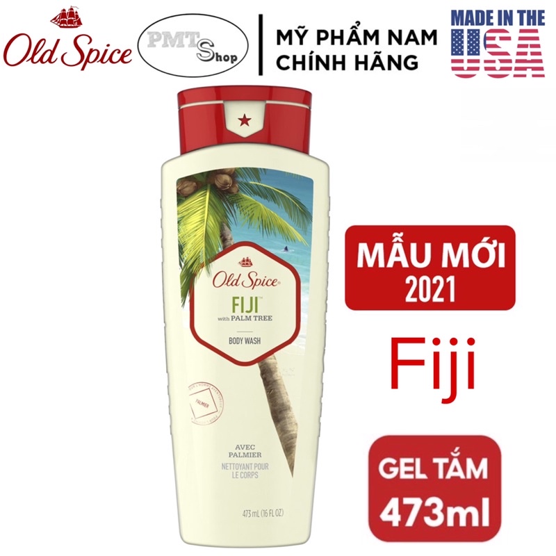 [USA] Combo 2 sữa tắm nam Gel Old Spice Fiji 473ml x 2 chai - Mỹ