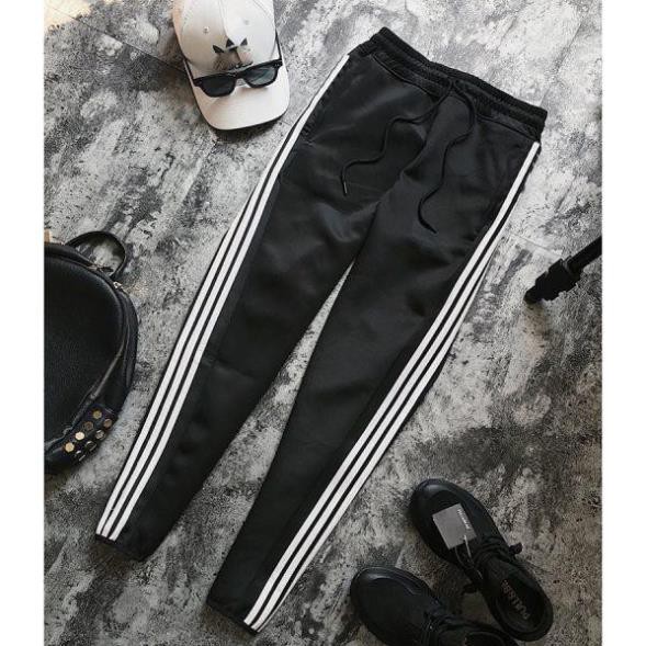 Quần dài thể dục 3 sọc loại vải mềm mát hút mồ hôi tốt | BigBuy360 - bigbuy360.vn