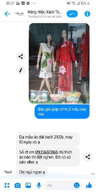 [Thanh Lý] Áo dài vẽ tay by GIÁNG MI FASHION (Giá đặt may 2,100,000) /Size (S)