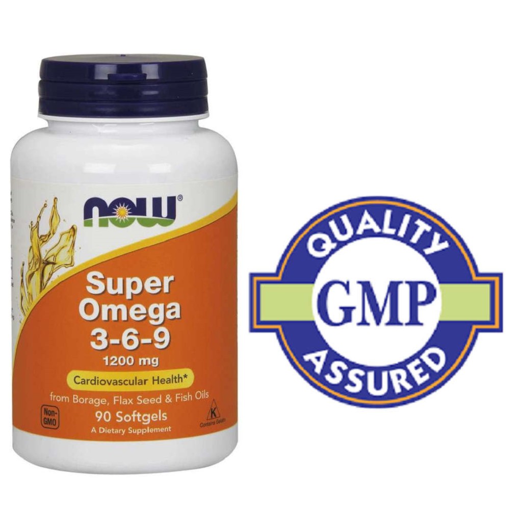 Thực Phẩm Bổ Sung Phòng Ngừa Bệnh Tim Mạch, Cung Cấp Dinh Dưỡng Cho Não, Da, Mắt NOW-SUPER OMEGA 3-6-9 1200MG (90 Viên )