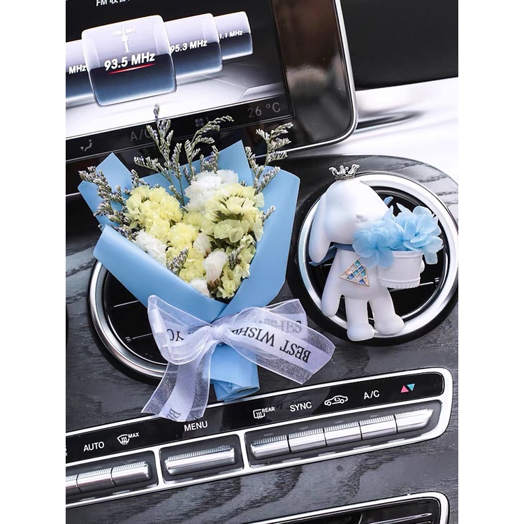 Cài cửa gió hình Gấu dễ thương tinh dầu thơm xe - Trang trí cửa gió ô tô