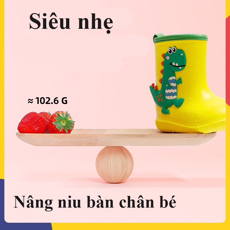 Ủng giày đi mưa dã ngoại cho bé hình pony và khủng long cao cấp - ủng trẻ em siêu nhẹ cao cấp