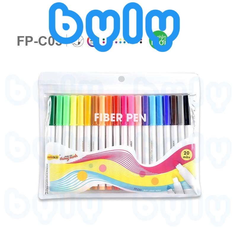 Bút lông màu Fiber Pen Colokit - Marker Baoke - Crayola Super Tips tô màu viết vẽ thư pháp ngòi brush nét thanh nét đậm