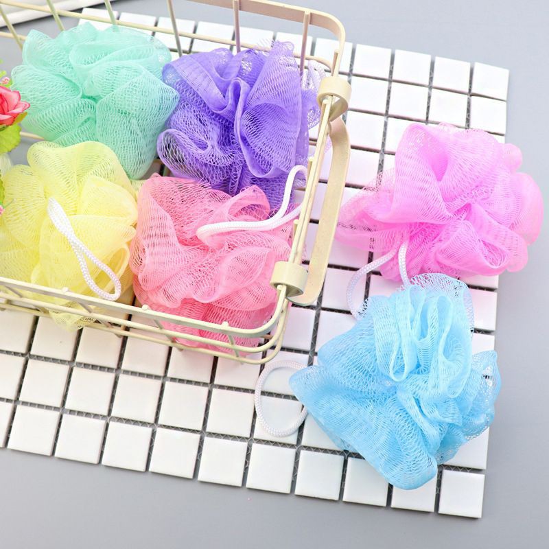 Bông tắm tròn vải lưới mềm mại cao cấp, bông tắm tạo bọt Hàn Quốc đẹp rẻ tiện lợi