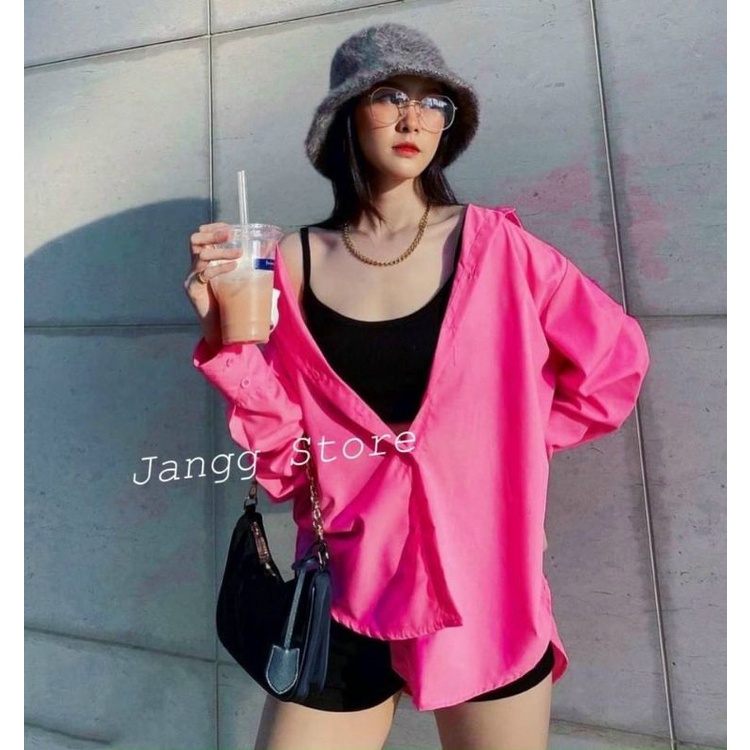 Áo sơ mi phôm rộng Full màu vải Kate mịn đẹp ❤