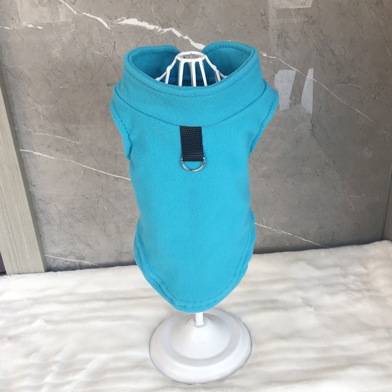 Áo giữ ấm cho chó cưng vải dày màu trơn phong cách thu đông