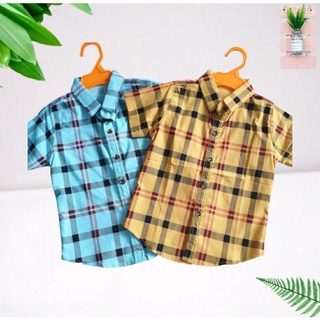 A12- áo sơ mi cộc tay bé trai size nhí co giãn 10-28kg