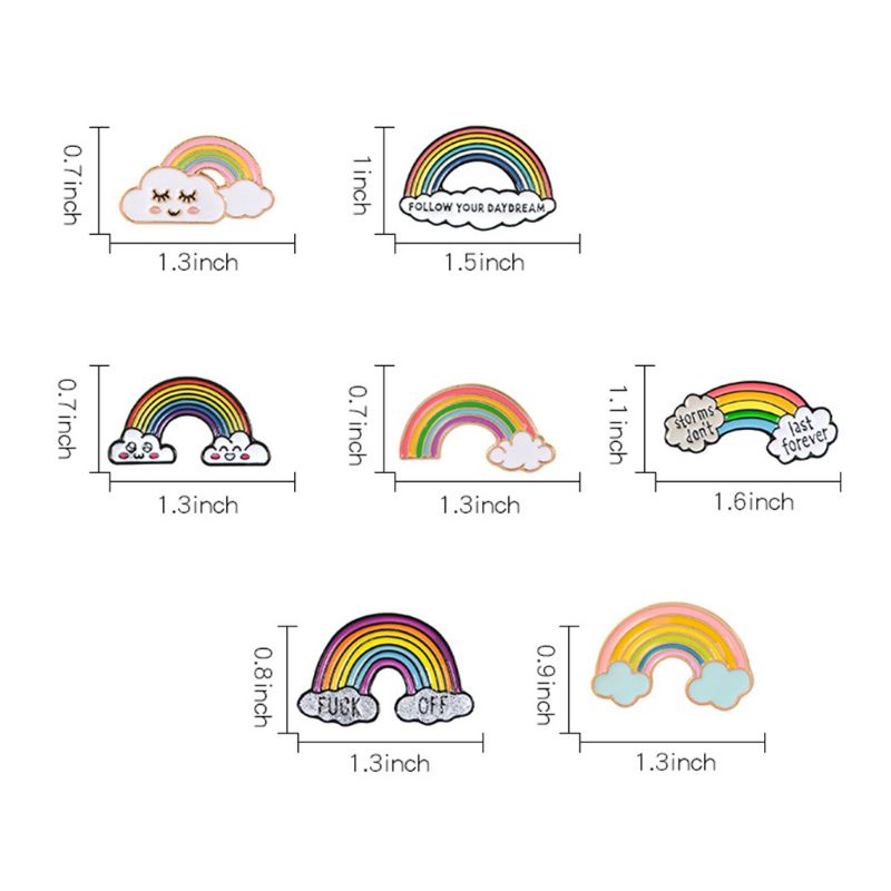 Ghim Cài Áo Hình Cầu Vồng Thời Trang