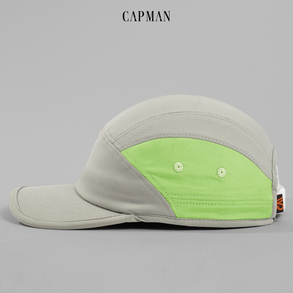 Mũ lưỡi trai chính hãng CAPMAN phom dáng thể thao CM58 vải dù màu kem