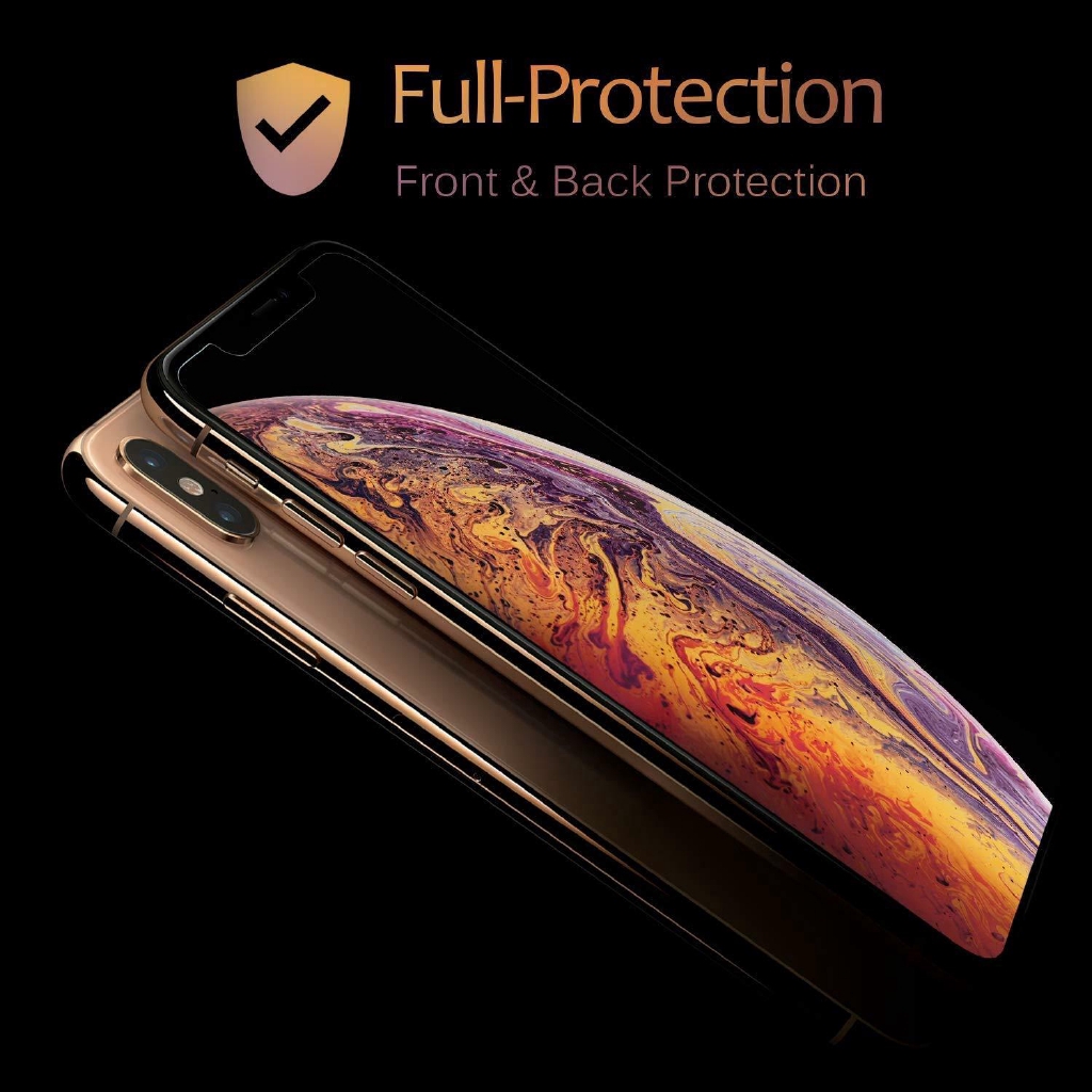 Kính cường lực mặt trước và sau cho iPhone XS Max XR 8 7 6s Plus 5