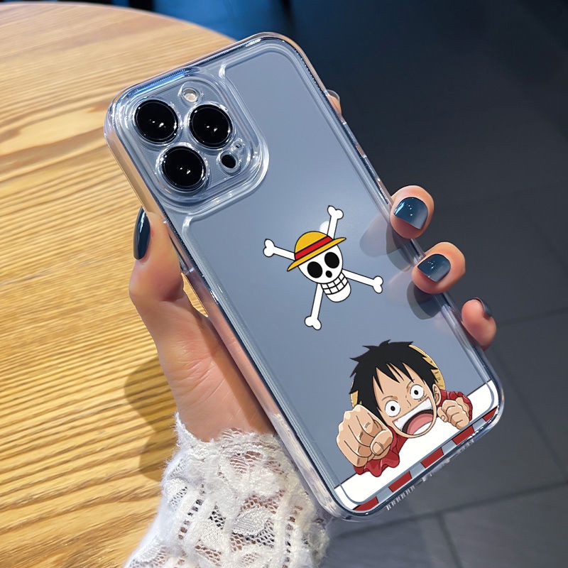 Ốp Điện Thoại TPU Gel Trong Suốt In Hoạt Hình One Piece Cho iPhone 13 Pro Max 14 12 iPhone 11 XR 8 7 SE 2022
