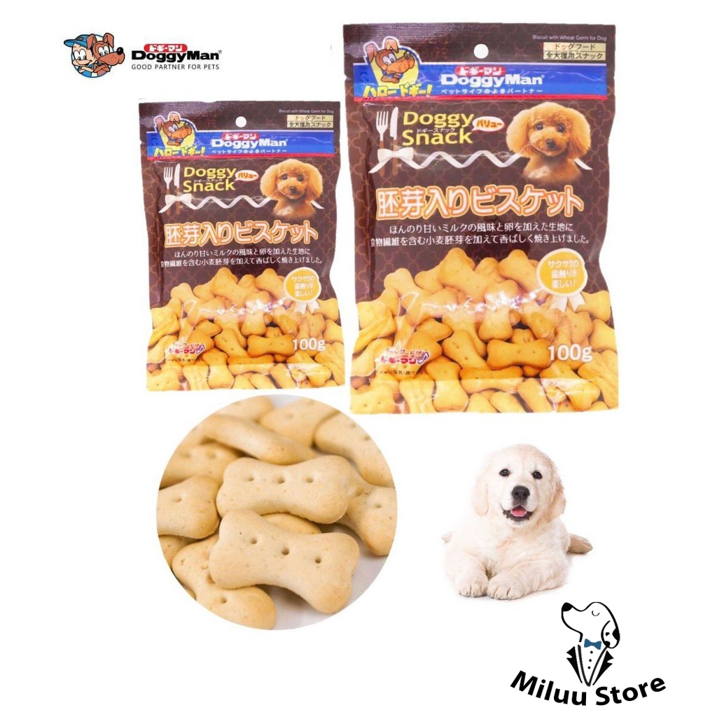 Bánh quy trứng 100g, bánh thưởng cho thú cưng DoggyMan [THỨC ĂN CHÓ] (82113)
