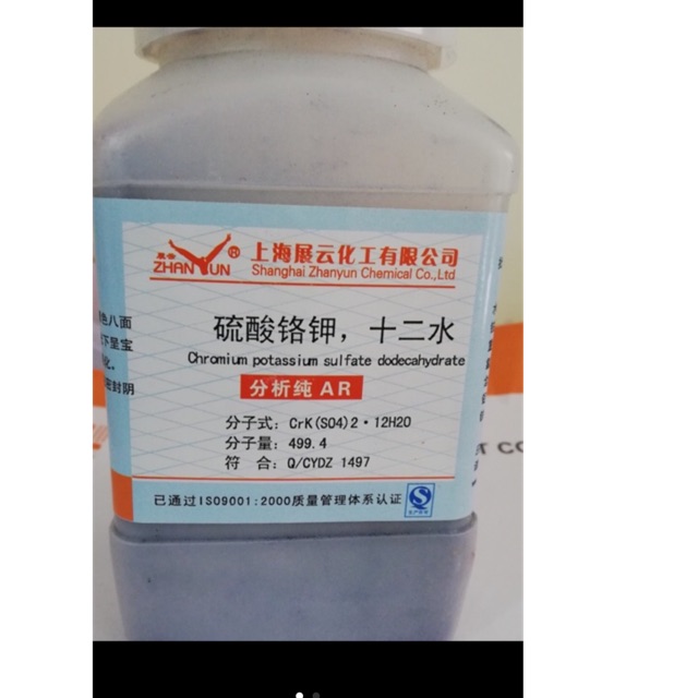 Phèn crom làm tinh thể tím túi 100g KCr(SO4)2 CrK(SO4)2