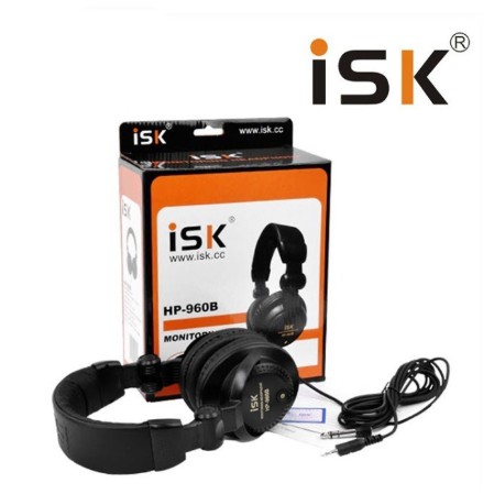 Tai Nghe Kiểm Âm Chuẩn Phòng Thu- Tai Nghe Chụp Tai Có Dây- Tai Nghe ISK HP960B Cao Cấp Chính Hãng
