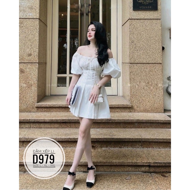 Bigsize Đầm xếp li D979