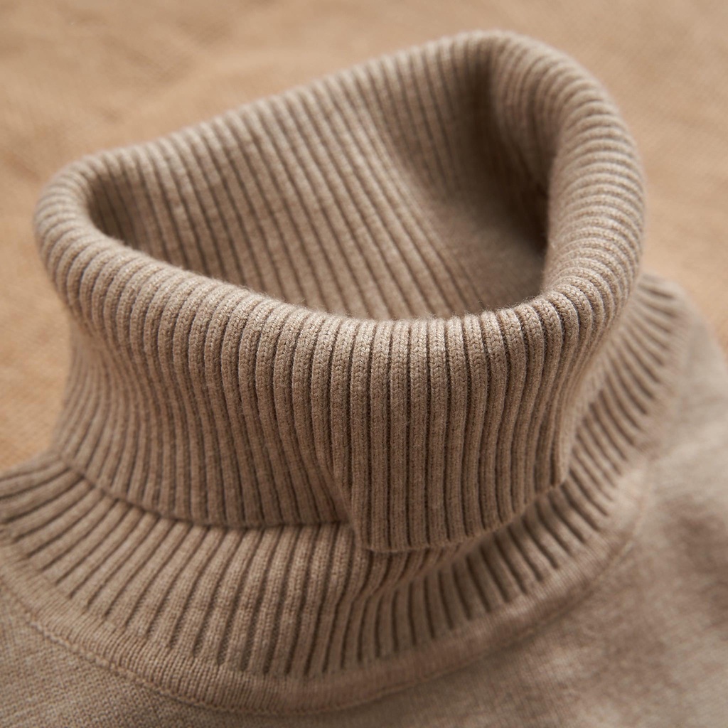 Áo len nam cổ lọ tay dài chất len lông cừu mềm mịn thời trang cao cấp