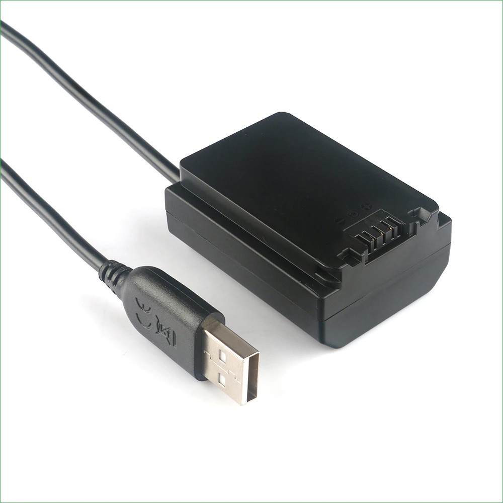 Pin giả 5V USB sang NP-FZ100 NP FZ100 NPFZ100+ cáp USB dự phòng cho Sony ILCE-7C ILCE-7M3 ILCE-7M3K ILCE-7RM3 ILCE-7RM4