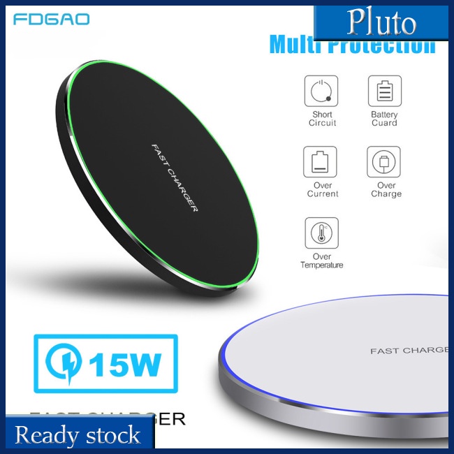 Mới Bộ Sạc Không Dây Siêu Mỏng Từ Tính Hợp Kim Nhôm 15Wqi