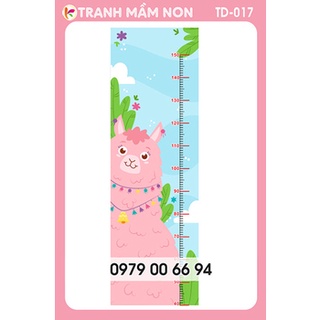 THƯỚC ĐO CHIỀU CAO CHO BÉ (Decal bóc dán)