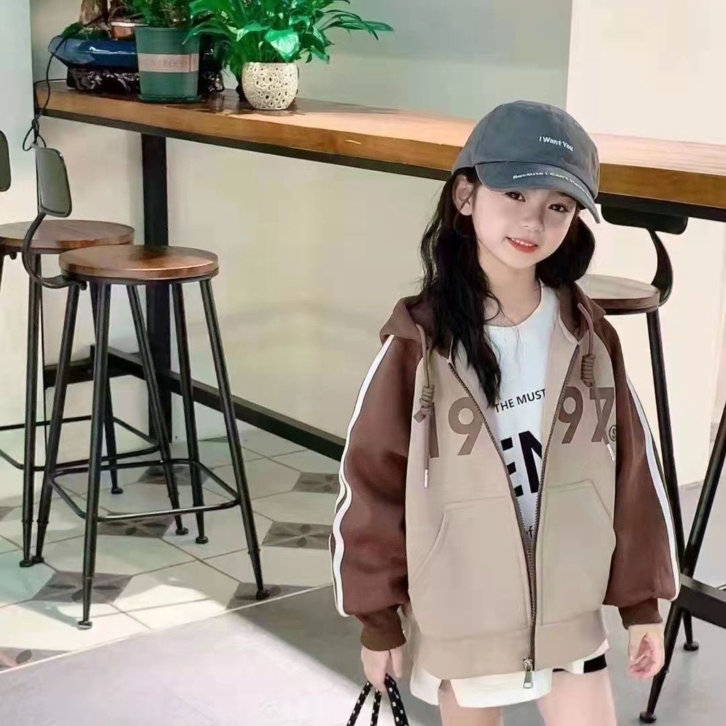 Áo Khoác Cardigan Mỏng Có Mũ Trùm Thời Trang Thu Đông Hàn Quốc 2022 Cho Bé Gái