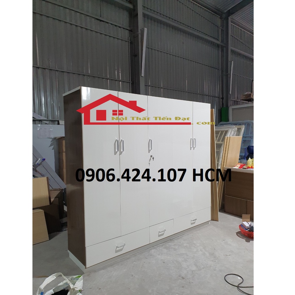 Tủ Nhựa Đài Loan 5 Cánh Cao 1M8X2MX47CM Bao Mới, Nóng Hổi Tại Xưởng HCM giá rẻ
