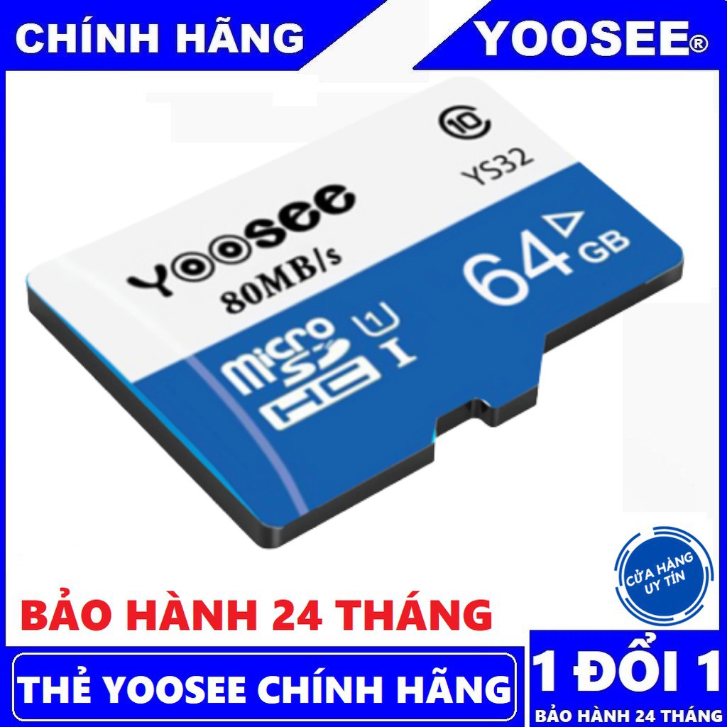 Thẻ nhớ Yoosee 64Gb U3 tốc độ cao chuyện dụng cho Camera IP wifi, Smartphone, loa đài | BigBuy360 - bigbuy360.vn