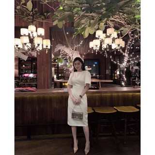[ CÓ KÈM HÌNH THẬT ]  ĐẦM MIDI TRẮNG