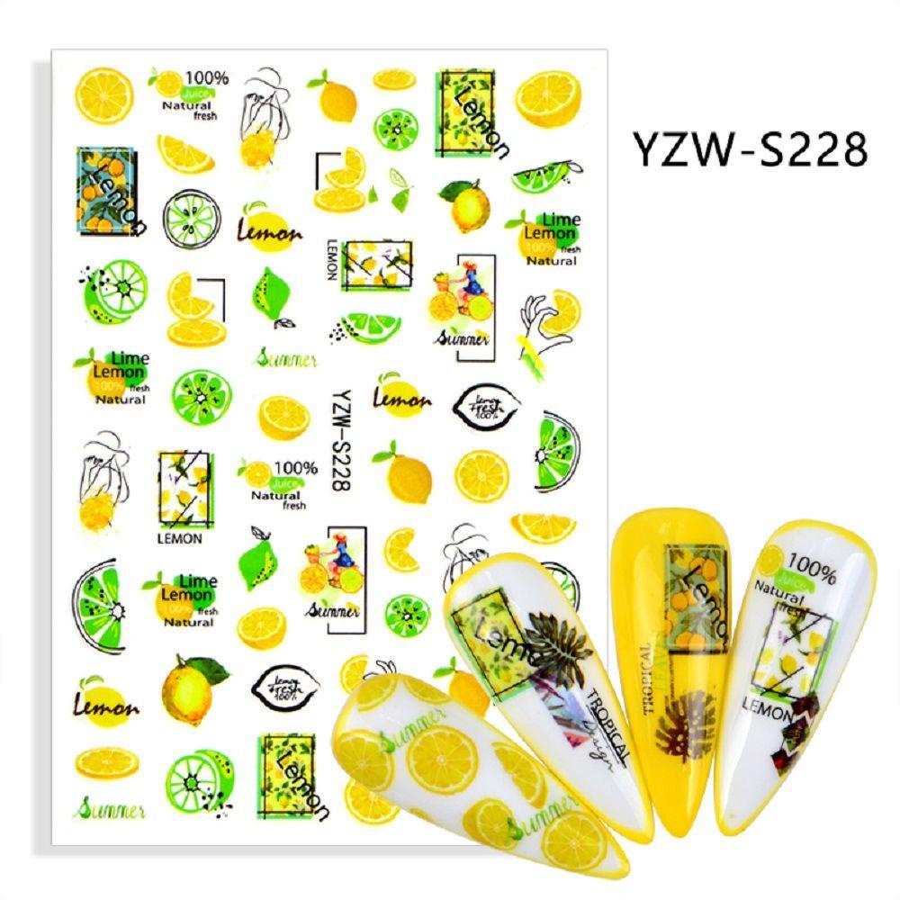 Hình Dán Trang Trí Móng Tay Hình Quả Cam Chanh Xinh Xắn