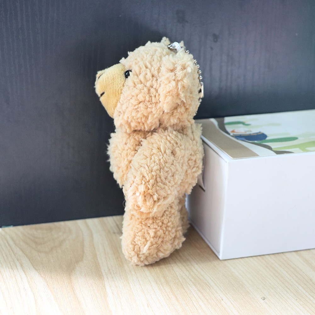 Móc Khóa Gắn Gấu Nhồi Bông Xinh Xắn Chất Lượng Cao