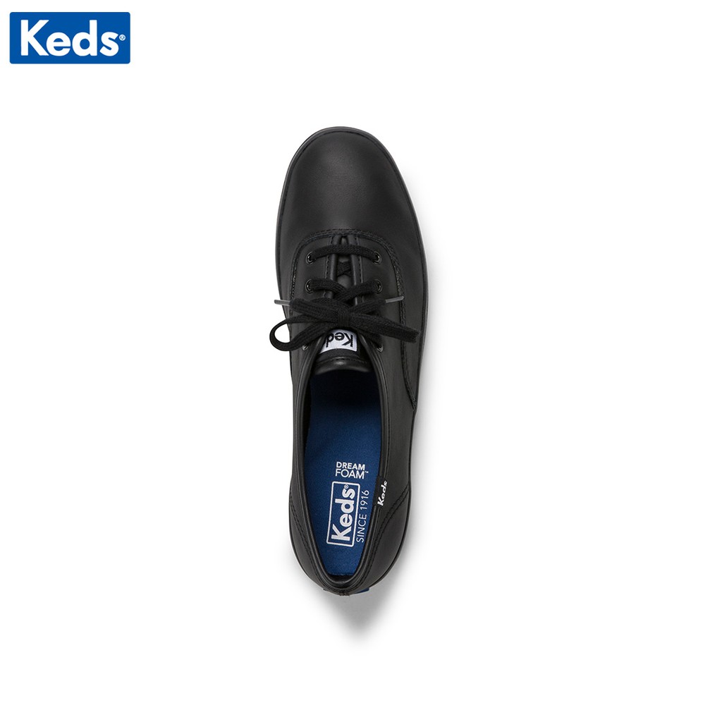 Giày Keds Nữ - Champion Core Leather Black - KD045780