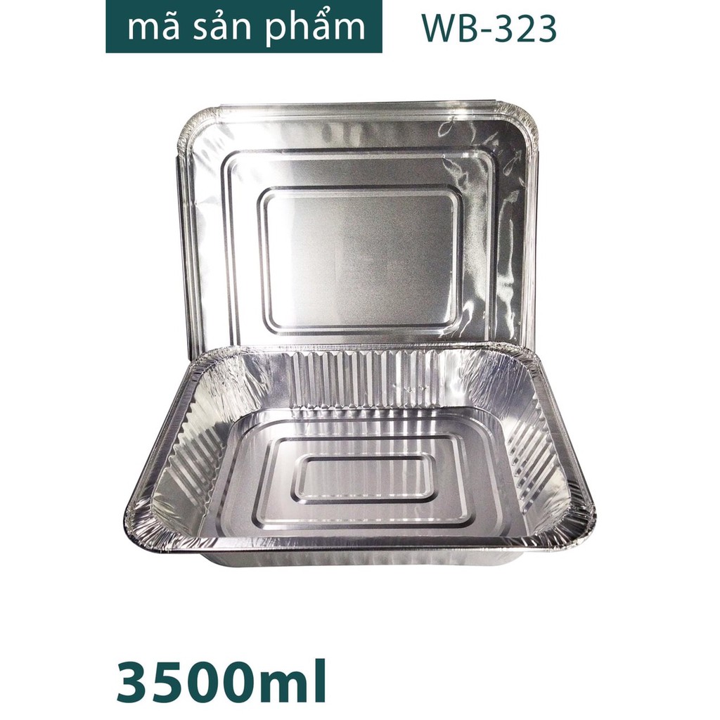 "CAO CẤP" WB-323 3500ML KHAY NHÔM (GIẤY BẠC) CAO CẤP ĐỰNG THỰC PHẨM | BigBuy360 - bigbuy360.vn