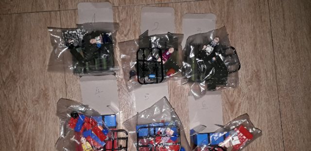 Combo 6 hộp lắp ráp Lego Battergruond 7011 trọn bộ và hòm thính kèm nhiều vũ khí