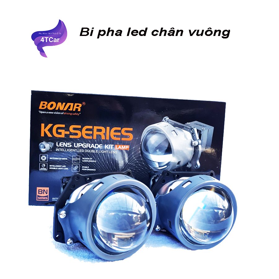 Bi pha led siêu sáng , bi tăng sáng chân vuông dành cho ô tô - chính hãng BORNA - phân phối bởi 4TCAR