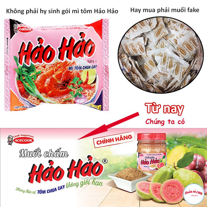 Muối Hảo hảo chấm hoa quả, thức ăn chính hãng - Muối chấm hảo hảo chua cay 00006 - 01291 Nongsansachathai