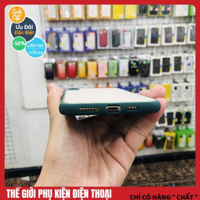 Ốp Lưng Nhám Viền Màu Chống Vân Tay iPhone 7Plus Đến Pro Max (Hàng chính hãng)