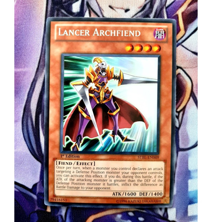THẺ BÀI YUGIOH MINT 90 - MONSTER - Lancer Archfiend - STBL-EN009 - Rare