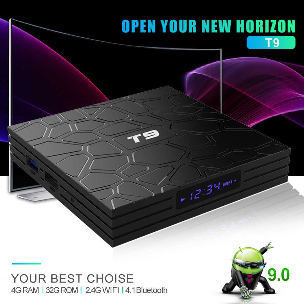 Đầu Tv Box Android 9.0 Tv Box Rockchip 4gb 64gb Hỗ Trợ 1080p 4k 60fps T9 Pd X96Mini Tx6